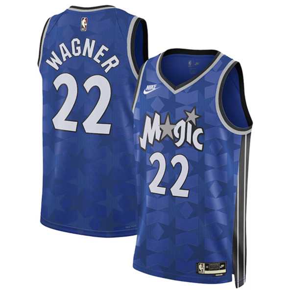 Men's Orlando Magic #22 Franz Wagner Blue 2023-24 Classic Edition Stitched Basketball Jersey Dzhi